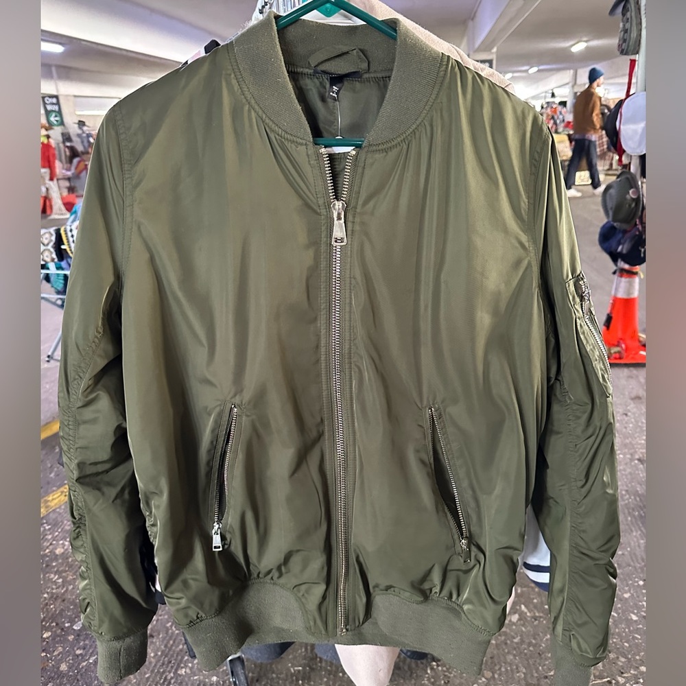 Top shop silk-like bomber jacket